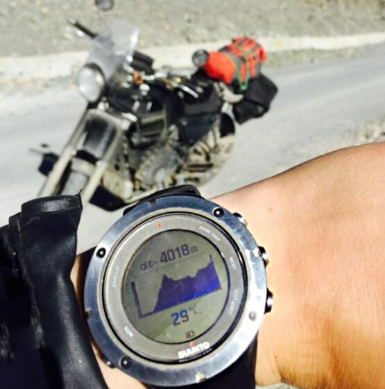 smart watch testing in the mountains