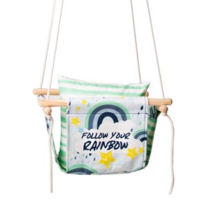 green baby swing product image