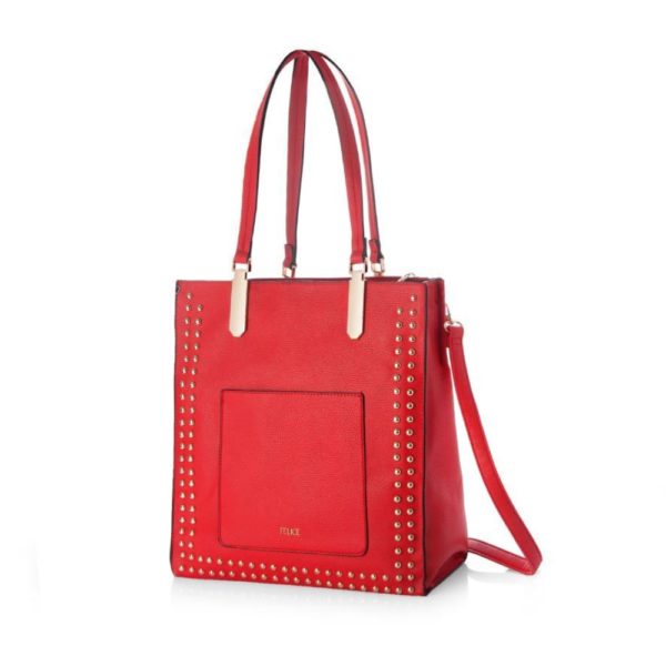 stylish red shopping bag feature