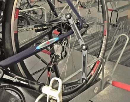 locked-bicycle-in-a-storage