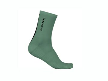green sock in white background