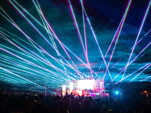 laser show in the concert