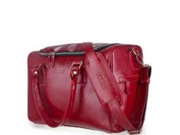 red leather bag featured for weekends