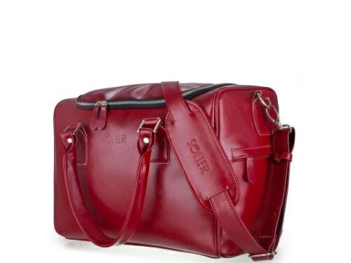 red leather bag featured for weekends