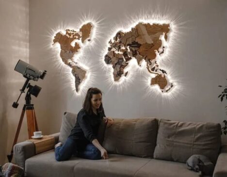 wall decoration - world map